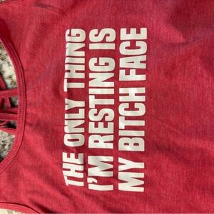 Pinkish red Constantly Varied Gear tank size medium open back